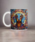 Dachshund Suncatcher Artwork Ceramic Mug